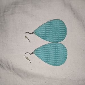 Leather braided earrings